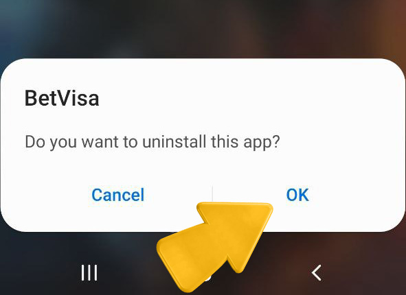 betvisa bd com app how to uninstall the betvisa app step 3